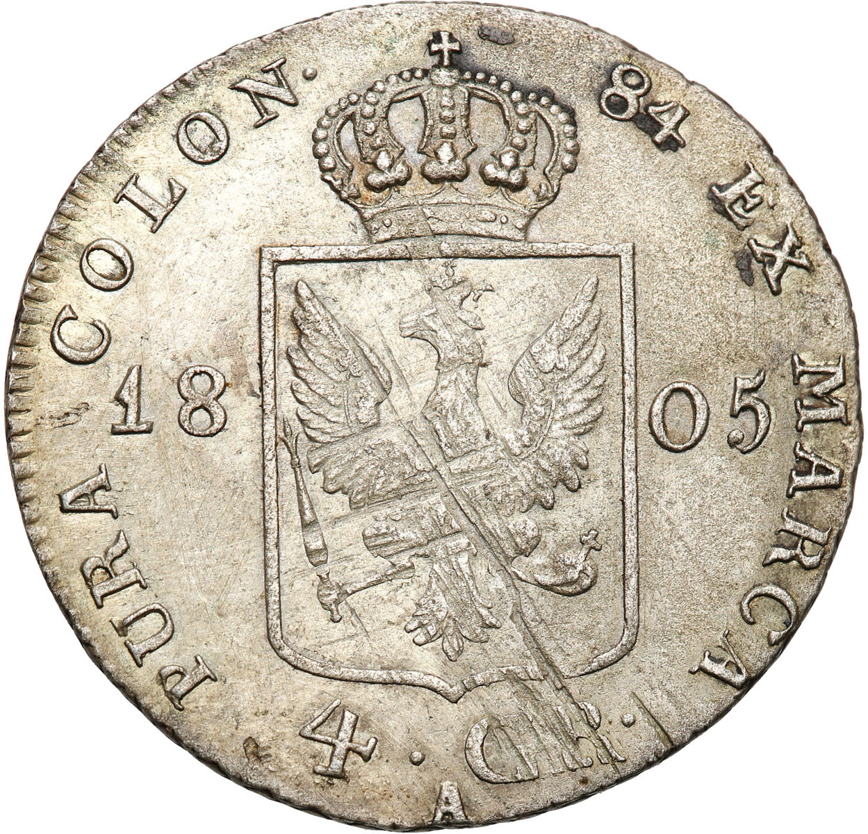 Niemcy, Prusy, Fryderyk Wilhelm III (1797-1840), 4 grosze (1/6 talara) 1805 A, Berlin